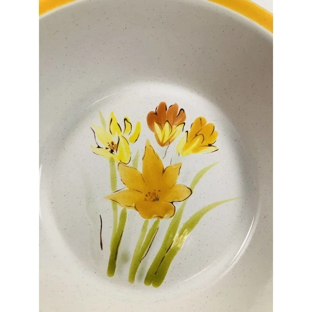 Endura By Wellin Serving Bowl Orange Poppies Wild Flower